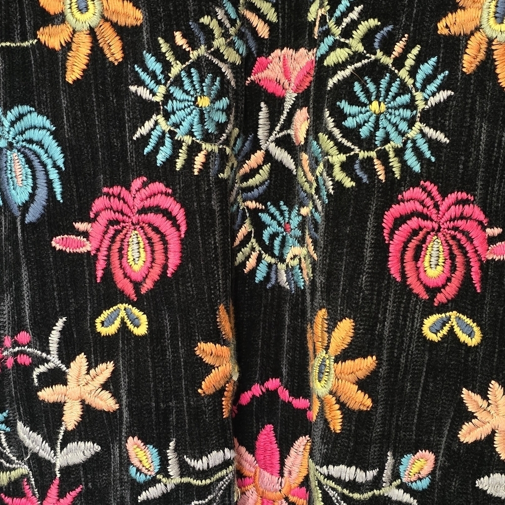 Johnny Was Black and Red Embroidered Jacket - Picture 4 of 7